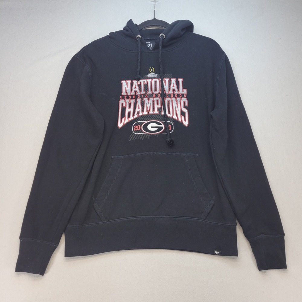 '47 Brand Georgia Bulldogs Hoodie Mens Medium Black 2021 National Champions NCAA